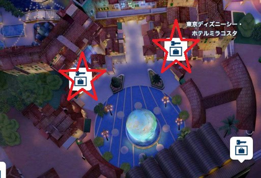 ディズニーシー、パーク内のコインロッカーの場所