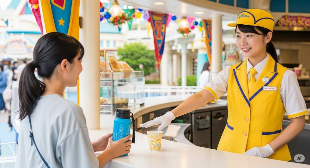 キャストに飲み物を水筒に入れてもらうのは可能？