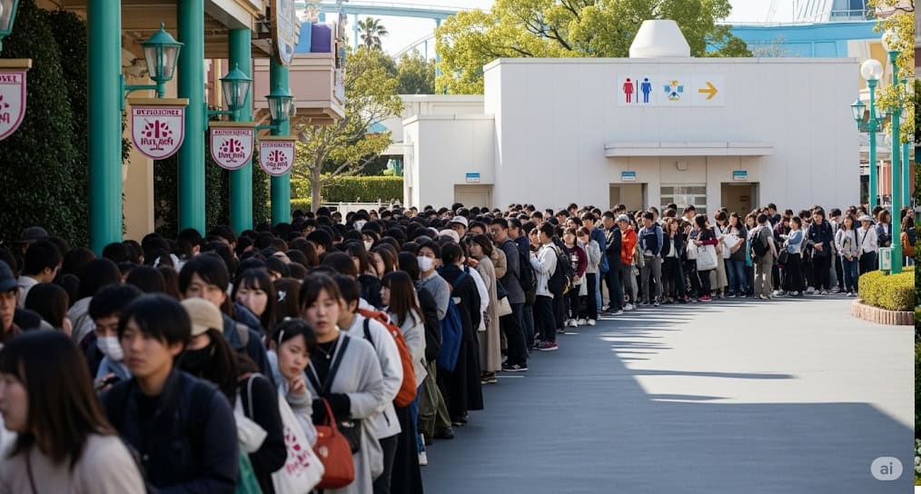 開園待ちやパレード地蔵中のトイレ問題