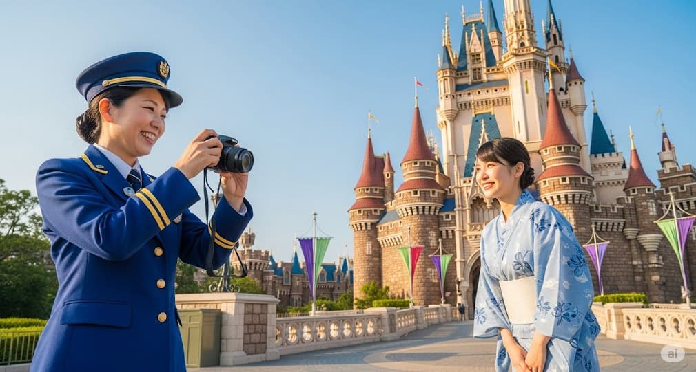 キャストに頼む？ディズニー一人写真のコツ