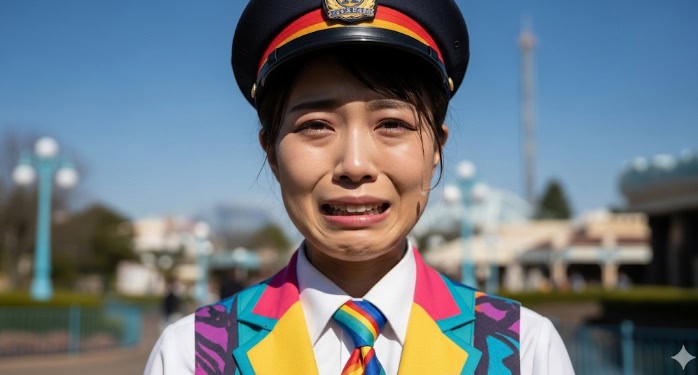 バイトがきつすぎて泣いている子