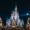 夜のディズニーランドで懐中電灯を持って警備する日本のキャスト