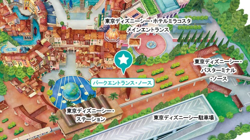 ファンタジースプリングスホテル宿泊ゲストの入門ゲート場所