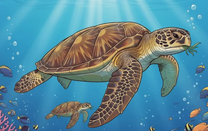 オアウミガメの画像