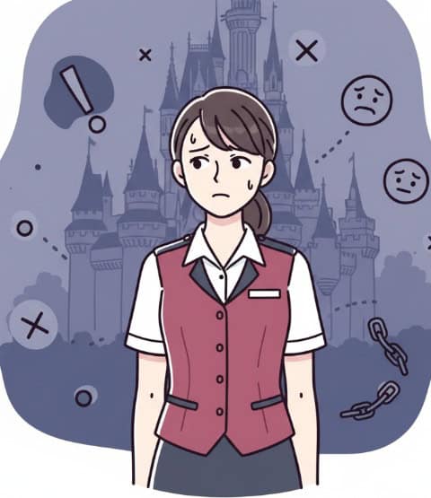 辛そうなディズニーキャスト