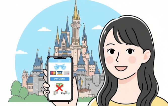 ディズニーモバイルオーダーの支払い方法を解説するブログ記事のアイキャッチ画像