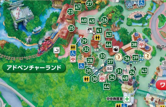 アドベンチャーランドの地図