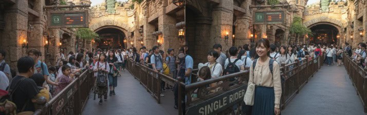 シングルライダーの待ち時間はどのくらい？