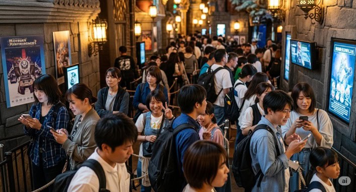 気になる入場者数とアトラクション待ち時間