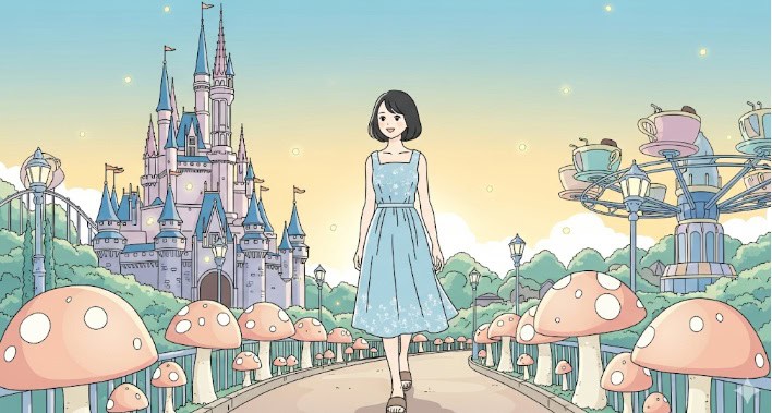 サンダルに合う夏のディズニーコーデ集