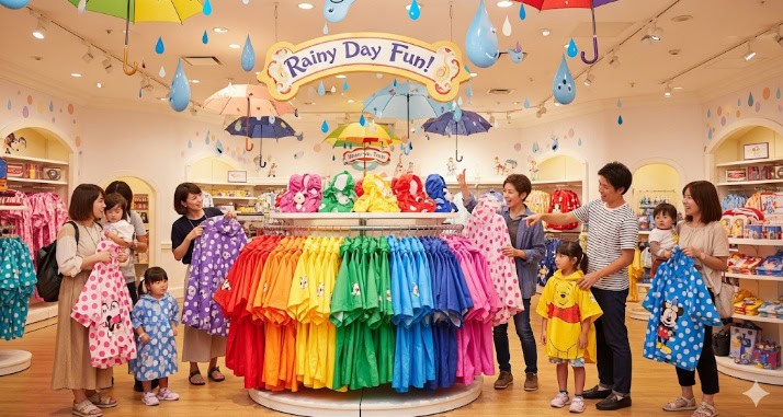 ディズニーランドのレインウェア売り場