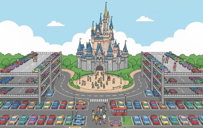 ディズニーランドの立体駐車場