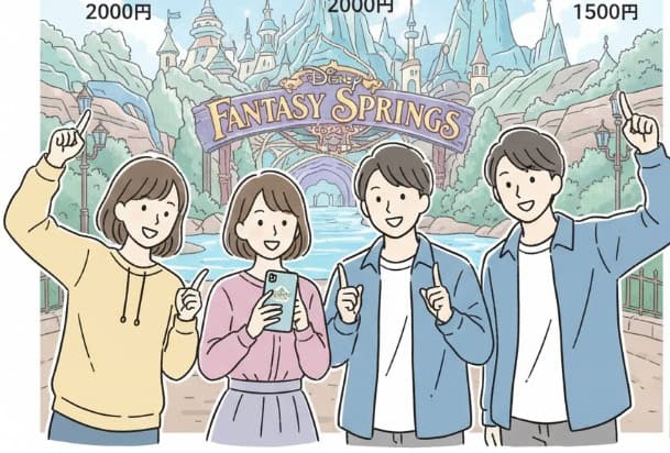 ディズニーシーのDPA(ディズニー・プレミアアクセス)対象施設と値段についてスマートフォンで調べる日本人ゲスト