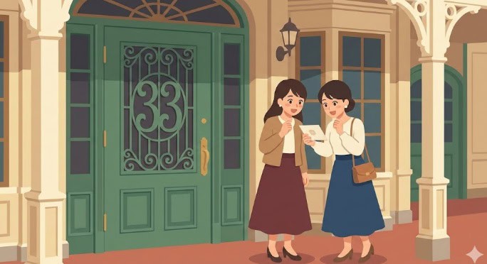 東京ディズニーランドにある秘密の会員制レストラン「クラブ33」の入口のイラスト