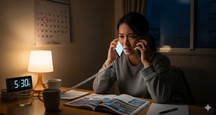 早朝の開園待ちに行くためのタクシー会社の予約はできない？