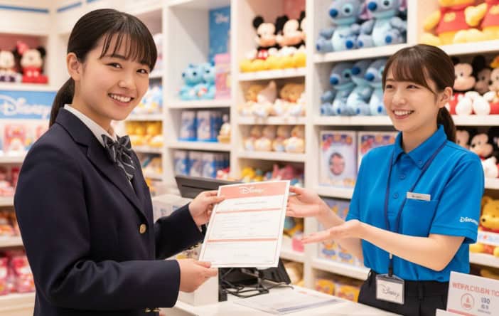 ディズニーストアに応募する高校生