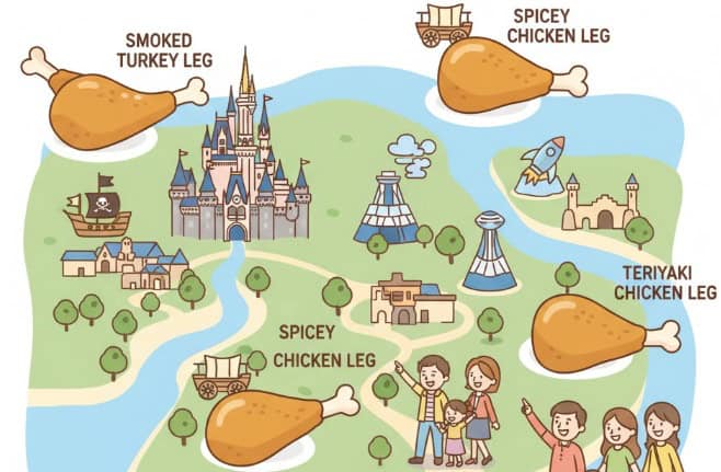 東京ディズニーランドで売られているチキンレッグのイラスト